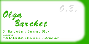 olga barchet business card